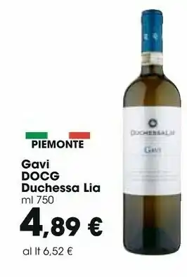 Carrefour Market Duchessa lia Gavi DOCG offerta