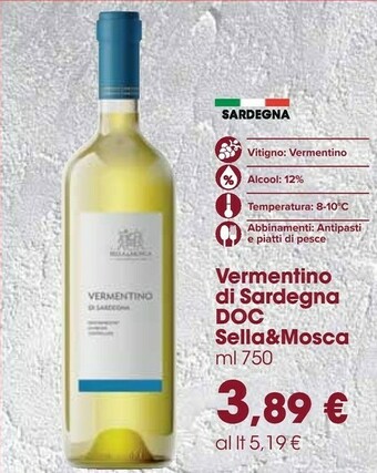 Carrefour Market Sellamosca - Vermentino Di Sardegna Doc 750 G(ml) offerta