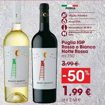 Carrefour Market Notte rossa Puglia IGP Rosso O Bianco offerta