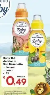 Eurospar San Benedetto Baby Thè Deteinato Alla Pesca 250 G(ml) offerta