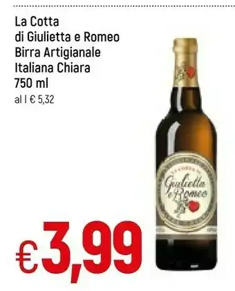 Famila La cotta Birra Da Produzione Agricola Chiara 0.75 750 G(ml) offerta