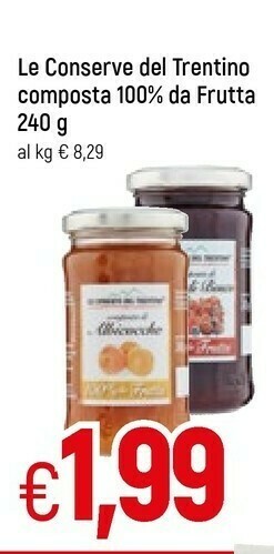Famila Le conserve del trentino Composta Di Pesche 100% Da Frutta offerta