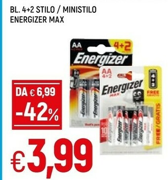 Famila Energizer Max AA Alkaline 4+2 Single-use Battery Alcalino offerta