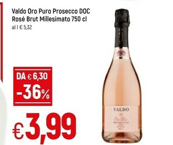 Valdo Prosecco Oro Puro DOC Rose Brut Millesimato
