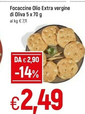 Famila Focaccine Olio Extra Vergine Di Oliva offerta