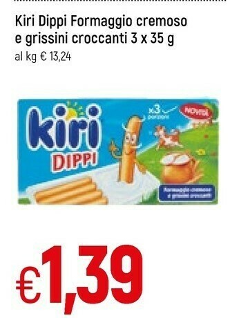 Famila Kiri Dippi Formaggio Cremoso E Grissini Croccanti offerta
