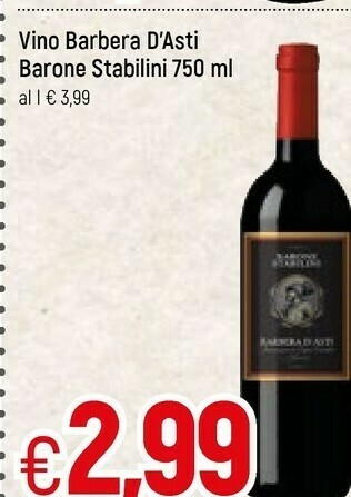 Famila Barone Stabilini Vino Barbera D'asti offerta