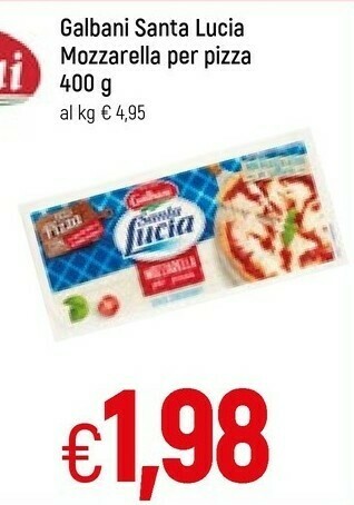Famila Galbani Santa Lucia Mozzarella Per Pizza 400 G offerta