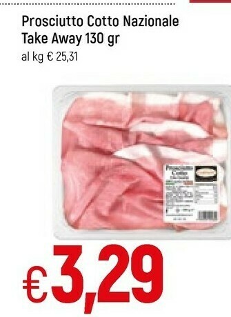 Famila Prosciutto Cotto Nazionale Take Away 130 Gr offerta