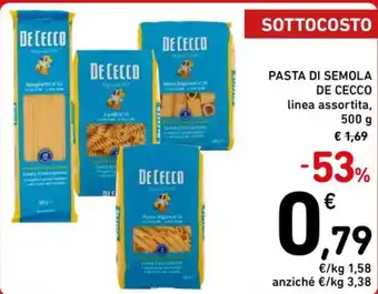 Spazio Conad PASTA DI SEMOLA DE CECCO linea assortita offerta