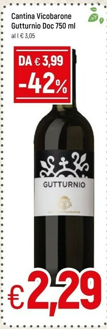 Famila Cantina vicobarone Gutturnio Doc offerta