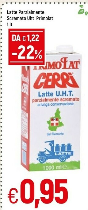 Famila Primolat Latte Parzialmente Scremato Uht offerta