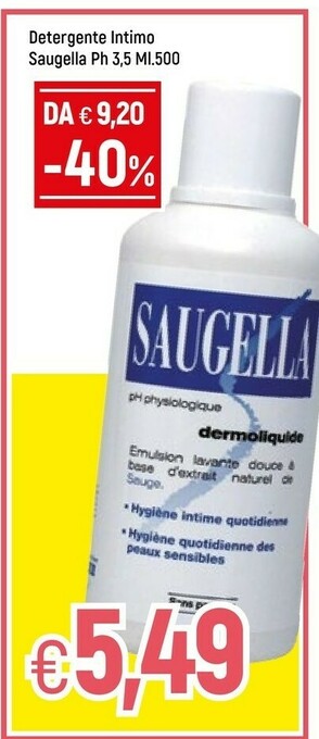 Famila Saugella Detergente Intimo 500 Ml offerta