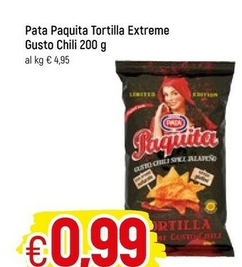 Famila Pata Paquita Tortilla Extreme Gusto Chili offerta