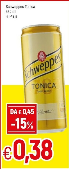 Famila Schweppes Tonica offerta