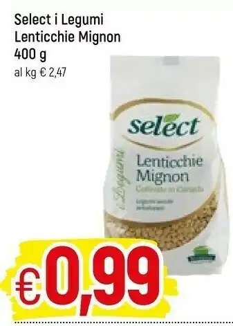 Famila Select Lenticchie Mignon 400 G(ml) offerta