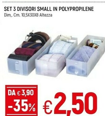 Famila Domopak Living Set 3 Divisori Small offerta