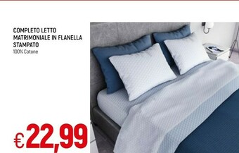 Famila Completo Letto Matrimoniale In Flanella offerta