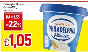 Famila Mondelez Philadelphia Sensations Mousse Classico 130 G(ml) offerta