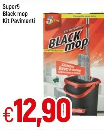 Famila Super5 Black Mop Kit Pavimenti offerta