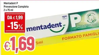 Famila Mentadent P Prevenzione Completa 75 Ml offerta