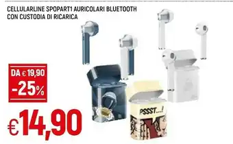 Cellularline Spopart1 Auricolari Bluetooth Con Custodia Di Ricarica