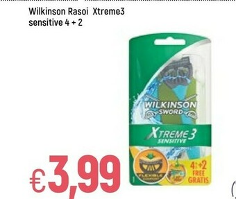 Famila Wilkinson sword Xtreme3 Sensitive 4 + 2 offerta