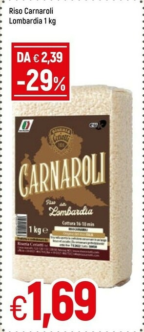 Famila Superstore Riso Carnaroli Lombardia offerta