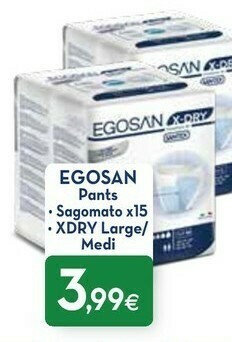 Egosan Pants Sagomato X15/ Xdry Large/ Medi