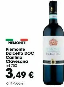 Carrefour Market Cantina Clavesana Piemonte Dolcetto 750 Ml offerta