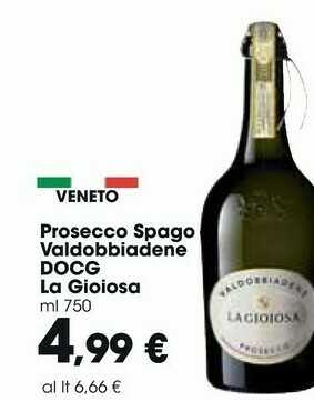 Carrefour Market La Gioiosa Valdobbiadene Prosecco Superiore DOCG 750 G(ml) offerta