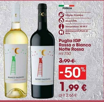 Carrefour Market Notte rossa Puglia Igp Rosso O Bianco offerta