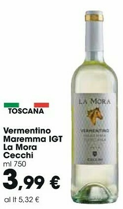 Carrefour Market La mora Vermentino Maremma Toscana 750 G(ml) offerta