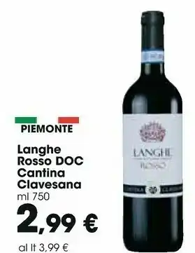 Carrefour Market Cantina Clavesana Langhe Rosso 750 Ml offerta