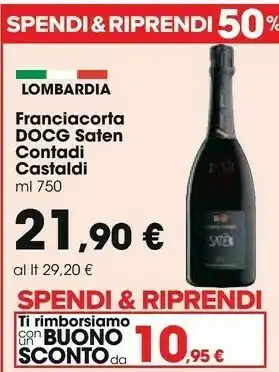 Carrefour Market Contadi Castaldi - Brut Franciacorta 750 G(ml) offerta