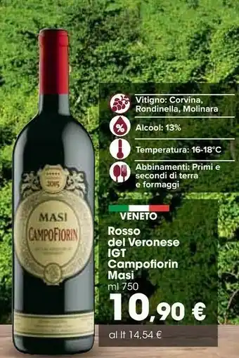Carrefour Market Masi Campofiorin Rosso Del Veronese Igt offerta