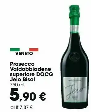 Carrefour Market Jeoi Bisol Valdobbiadene Superiore 750ml offerta