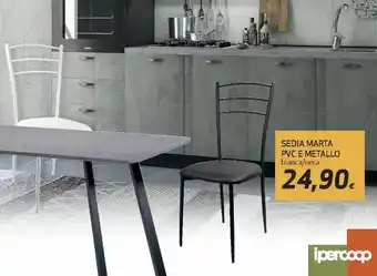 Ipercoop Sedia Marta PVC e Metallo offerta
