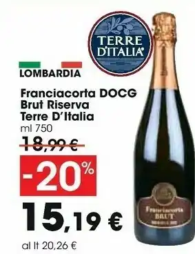 Carrefour Market Il Viaggiator Goloso - Franciacorta Brut 750 G(ml) offerta