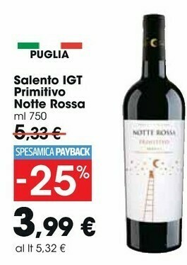 Carrefour Market Notte Rossa - Primitivo Di Puglia IGP 750 G(ml) offerta