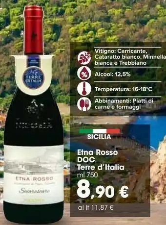Carrefour Terre d'Italia Etna Rosso Doc offerta