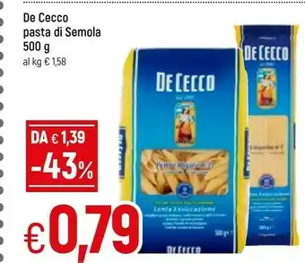Galassia De Cecco Pasta di semola offerta