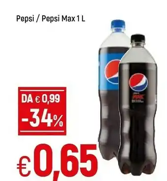 Galassia Pepsi Max Gusto Zero Zucchero 1000 G(ml) offerta