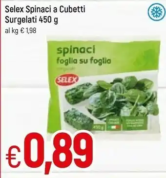 Galassia Selex Spinaci A Cubetti Surgelati 450 G(ml) offerta