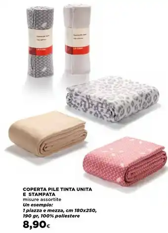 Coperta Pile Tinta Unita E Stampata