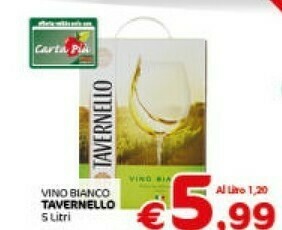 Crai Tavernello Vino Bianco 1000 G(ml) offerta