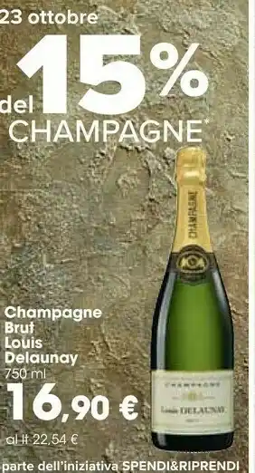 Carrefour Market Champagne Brut Louis Delaunay offerta