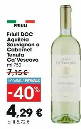 Tenuta ca' vescovo Refosco Dal Peduncolo Rosso DOC 750 G(ml)