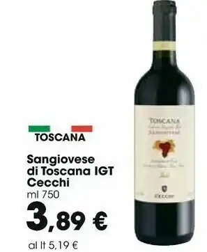 Carrefour Cecchi Sangiovese Italia Toscana 750 G(ml) offerta