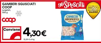 Coop GAMBERI SGUSCIATI COOP surgelati, 350 g offerta